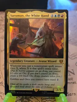 MTG Saruman, the White Hand Commander: the Lord of the Rings Foil Mythic NM - Image 1