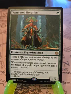 MTG Venerated Rotpriest Phyrexia: All Will Be One Regular Rare NM - Image 1