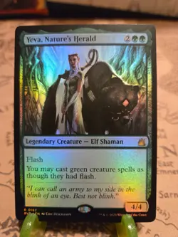 MTG Yeva, Nature's Herald Ravnica Remastered Foil Rare NM - Image 1