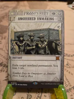 MTG Anguished Unmaking Outlaws of Thunder Junction Breaking News Showcase Mythic - Image 1