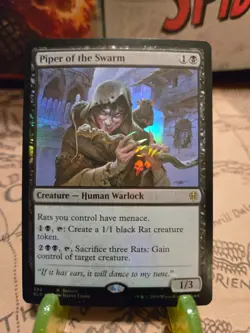 MTG Piper of the Swarm ELD Bndle Unique and Miscellaneous Promos Foil NM - Image 1
