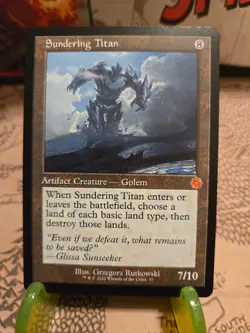 MTG Sundering Titan The Brothers' War: Retro Frame Artifacts Regular Mythic NM - Image 1