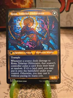 MTG Rona, Herald of Invasion March of the Machine Regular Showcase Rare NM - Image 2