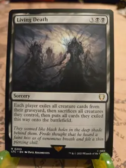 MTG Living Death The Lord of the Rings Commander Regular Rare NM - Image 1