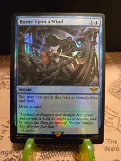 MTG Borne Upon a Wind the Lord of the Rings Foil Rare NM - Image 1