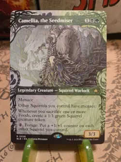 MTG Camellia, the Seedmiser Bloomburrow Showcase Regular Rare NM - Image 1