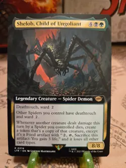 MTG Shelob, Child of Ungoliant the Lord of the Rings Extended Art Rare NM - Image 1