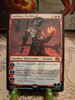 MTG Sarkhan, Fireblood Foundations Jumpstart Regular Rare NM - Image 1