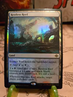 MTG Restless Reef The Lost Caverns of Ixalan Foil Rare NM - Image 1