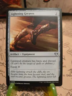 MTG Lightning Greaves Commander Masters Regular Uncommon NM - Image 1