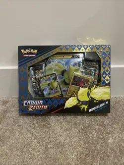 Pokemon TCG Sword & Shield Crown Zenith Regieleki V Collection Box Sealed New - Image 1