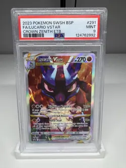 Lucario VSTAR SWSH291 Crown Zenith ETB Promo Holo Pokemon PSA 9 MINT - Image 1