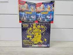 Pokemon Scarlet and Violet Surging Sparks ETB + 2 Booster Bundles New Sealed - Image 1