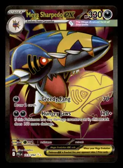Mega Sharpedo ex 113/094 PFL Phantasmal Flames Pokemon Near Mint - Image 1