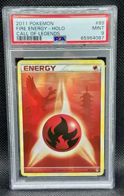 Pokemon TGC Call Of Legends Fire Energy 89/95 PSA 9 - Image 1