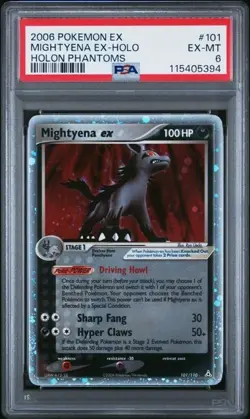 🔥 2006 Pokemon EX Holon Phantoms Mightyena ex Holo #101 PSA 6 - Image 1