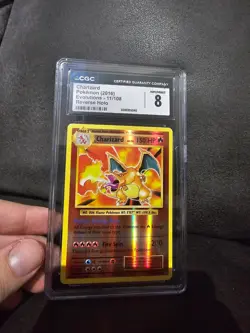 Charizard 11/108 CGC 8 Pokemon Evolutions Reverse Holo - Holographic Graded 2016 - Image 1