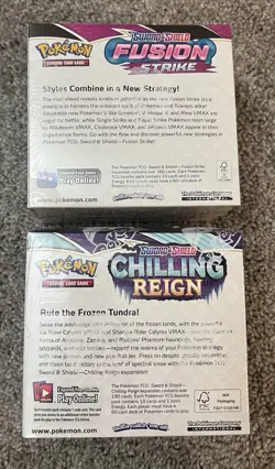 Pokemon Booster Box Fusion Strike + Chilling Reign Lot Of 2 Booster Boxes Sealed - Image 2