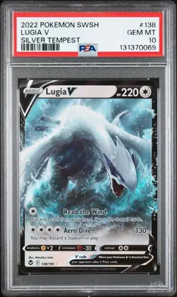 2022 POKEMON SWORD & SHIELD SILVER TEMPEST #138 LUGIA V PSA 10 - Image 1