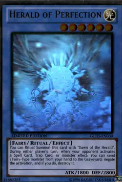 Herald of Perfection NA 1st Ed Gold Ghost GLD5-EN030 Yu-Gi-Oh! - Image 1