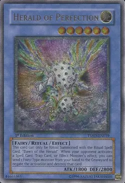 Yugioh! Herald of Perfection - TSHD-EN039 - Ultimate Rare - 1st Edition Near Min - Image 1