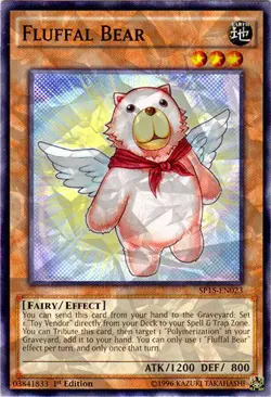 Yugioh! LP Fluffal Bear - SP15-EN023 - Shatterfoil - 1st Edition Lightly Played, - Image 1