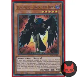 Yugioh Blackwing - Sirocco the Dawn BLCR-EN058 Ultra Rare 1st Edition NM - Image 1