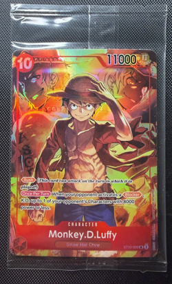 One Piece TCG Monkey D Luffy ST10-006 SR Treasure Booster Set Promo SEALED - Image 1