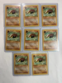 Pokemon TCG Kabuto Fossil 1st Edition Common Card 50/62 Lot Of 8 - Image 1