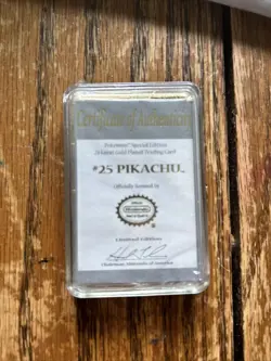 PokemonT Special Edition 23 karat Gold-Plated Trading Card #25 PIKACHU - Image 2