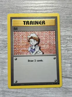 BILL - Base Set - 91/102 - Common Trainer - Pokemon Card - Unlimited - NM - Image 1