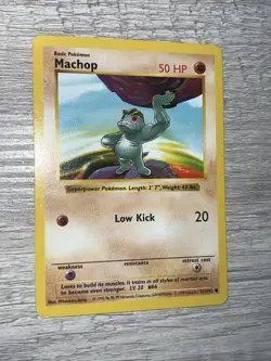 Machop 52/102 Shadowless NM Near Mint Base Set Non-Holo Pokemon Card - Image 1