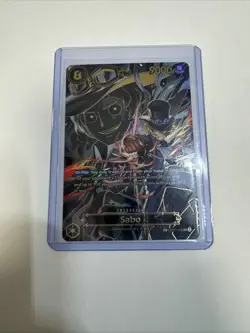 ONE PIECE CCG: SABO OP07-118 full art holo card LIGHTLY PLAYED ng11326 - Image 1