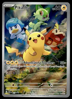 Pokemon TCG SV: Scarlet & Violet Promo Cards #027 Pikachu NM - Image 1