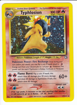 Pokemon Neo Genesis 2000 Typhlosion Holo Rare Card 17/111 LP/NM- Vintage WOTC - Image 1