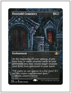 1x Oversold Cemetery, Borderless Art, Magic the Gathering MTG NM - Image 1