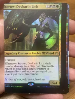 Storrev, Devkarin Lich MTG War of the Spark NFC Miscut/Misprint Foil - Image 1