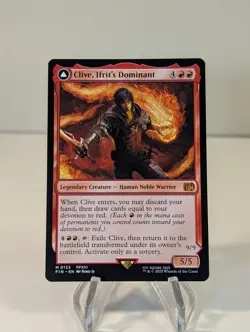 +2 Clive Ifrits Magic The Gathering Final Fantasy Dominant Foil 0133 w/ Base - Image 4