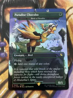 Foil Paradise Chocobo Birds of Paradise (Borderless) #483 MTG Final Fantasy - NM - Image 1