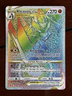 Pokemon Astral Radiance Kleavor Vstar 196/189 Rainbow Secret Rare - Image 1