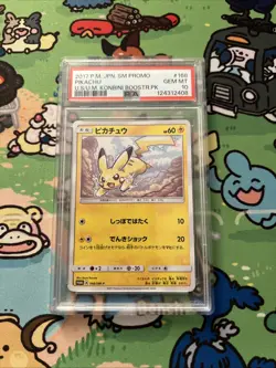 Japanese Pokemon PSA 10 SM Konbini Booster Pack Promo Pikachu 168/SM-P - Image 1