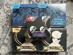 Pokemon TCG Phantasmal Flames ETB X2 & MEGA EVOLUTION ETBX2 & PHANTASMAL BOOSTER - Image 1