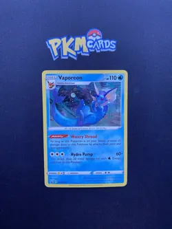 Pokemon TCG Vaporeon SWSH072 Black Star Promo LP. - Image 1