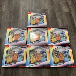 Lot Of 7x Pokemon TCG SV8.5 Prismatic Evolutions Poster Collection - 7 Boxes - Image 1
