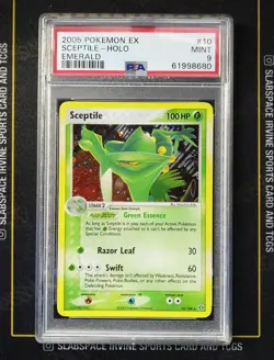 2005 POKEMON EX EMERALD #10 SCEPTILE-HOLO PSA 9 - Image 1