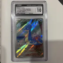 CGC 10 Graded Pokemon Misty's Lapras AR 072/063 SV9a Heat Wave Arena Japanese - Image 1
