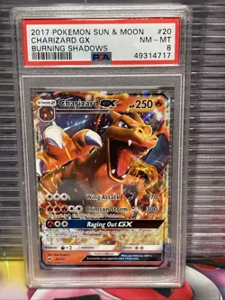 Pokemon Charizard GX #20/147 Burning Shadows Ultra Rare 2017 PSA 8 NM-MT - Image 1