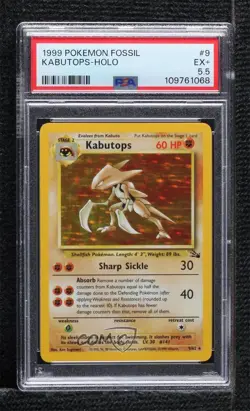 Kabutops Holo Pokemon Fossil PSA 5.5 1999 - Image 1