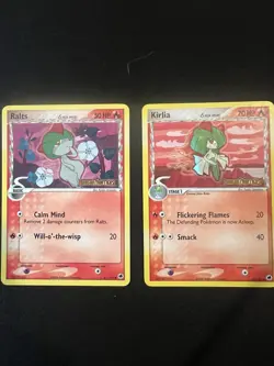Pokemon TCG Ralts And Kirlia Dragon Frontiers Reverse Holos #61 And #33 - Image 1