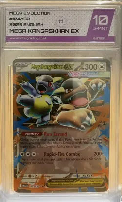 🏆 Mega Kangaskhan Ex 🦘104/132 Pokemon TCG Mega Evolution TG GRADING GM-MINT 10 - Image 1
